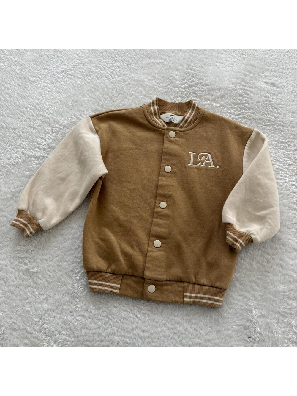 3/4 H&M Colorblock Sweatshirt Jacket